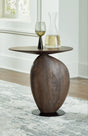 Cormmet Brown/Black Accent Table by Ashley at Eve Furniture