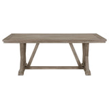 Cornelia Coastal Gray Rectangular Wood Dining Table by Coaster at Eve Furniture