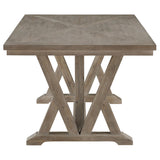 Cornelia Coastal Gray Rectangular Wood Dining Table by Coaster at Eve Furniture