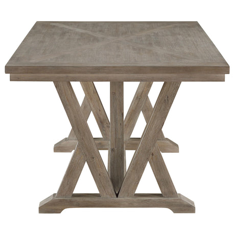 Cornelia Coastal Gray Rectangular Wood Dining Table by Coaster at Eve Furniture