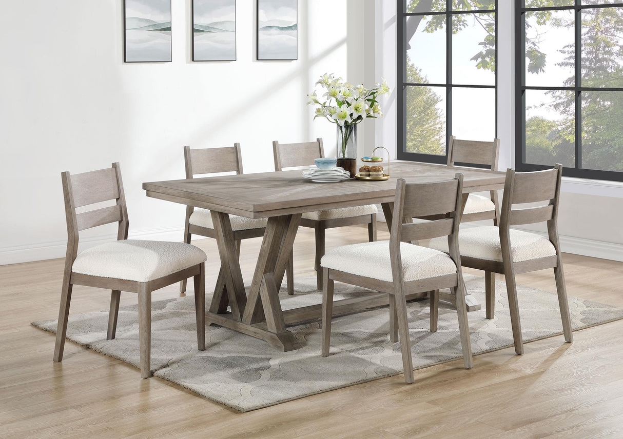 Cornelia Coastal Gray Rectangular Wood Dining Table by Coaster at Eve Furniture