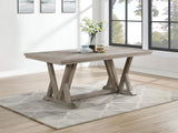 Cornelia Coastal Gray Rectangular Wood Dining Table by Coaster at Eve Furniture