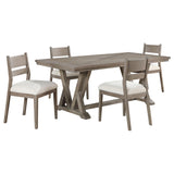 Cornelia Coastal Grey 5-Piece Rectangular Dining Set by Coaster at Eve Furniture