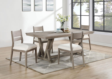 Cornelia Coastal Grey 5-Piece Rectangular Dining Set by Coaster at Eve Furniture