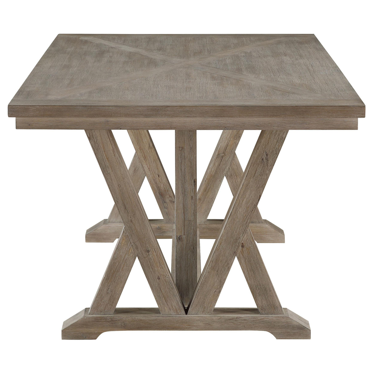 Cornelia Rectangular Wood Dining Table Coastal Grey