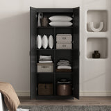 Cornelia Storage Closet 1.0 in Black by Manhattan Comfort at Eve Furniture