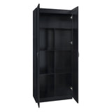Cornelia Storage Closet 1.0 in Black by Manhattan Comfort at Eve Furniture