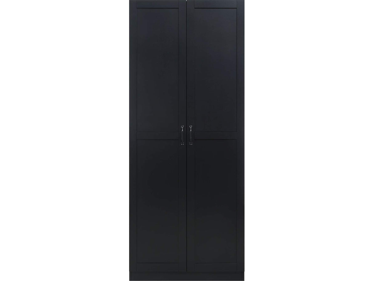 Cornelia Storage Closet 1.0 in Black by Manhattan Comfort at Eve Furniture