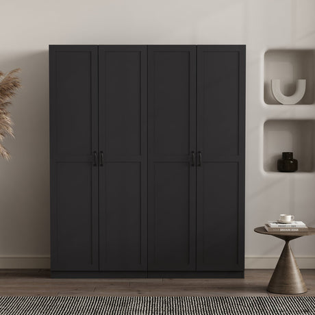 Cornelia Storage Closet 1.0 in Black (set of 2) by Manhattan Comfort at Eve Furniture