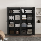 Cornelia Storage Closet 1.0 in Black (set of 2) by Manhattan Comfort at Eve Furniture