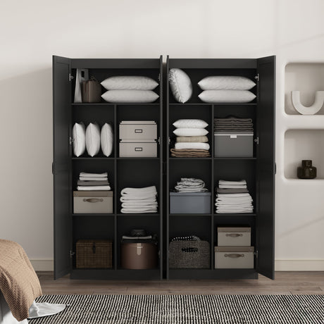 Cornelia Storage Closet 1.0 in Black (set of 2) by Manhattan Comfort at Eve Furniture