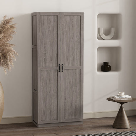 Cornelia Storage Closet 1.0 in Grey by Manhattan Comfort at Eve Furniture