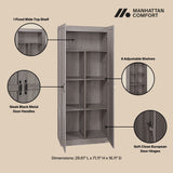Cornelia Storage Closet 1.0 in Grey (set of 2) by Manhattan Comfort at Eve Furniture