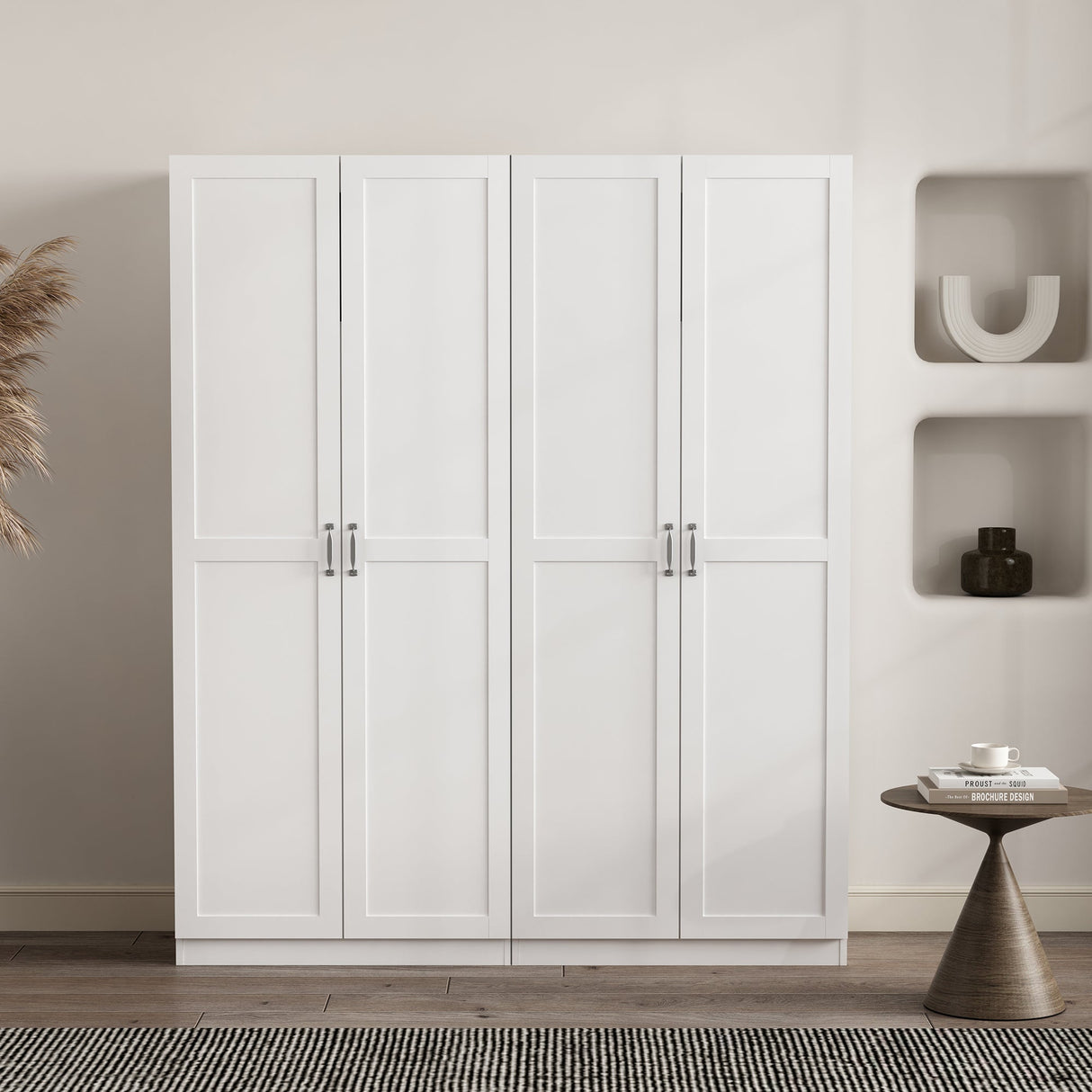 Cornelia Storage Closet 1.0 in White (set of 2) by Manhattan Comfort at Eve Furniture