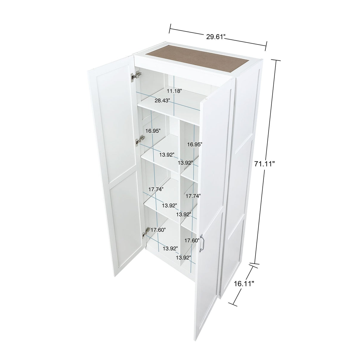 Cornelia Storage Closet 1.0 in White (set of 2) by Manhattan Comfort at Eve Furniture