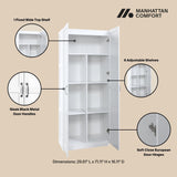 Cornelia Storage Closet 1.0 in White (set of 2) by Manhattan Comfort at Eve Furniture