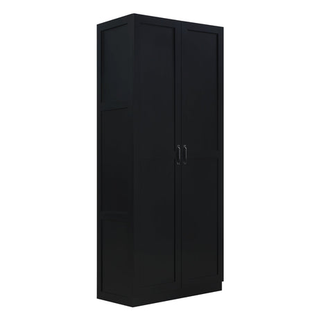 Cornelia Storage Closet 2.0 in Black by Manhattan Comfort at Eve Furniture