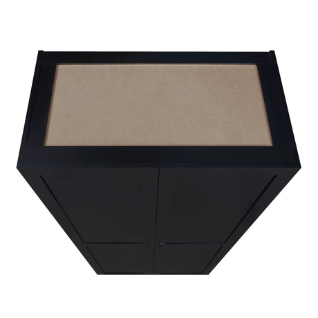 Cornelia Storage Closet 2.0 in Black by Manhattan Comfort at Eve Furniture
