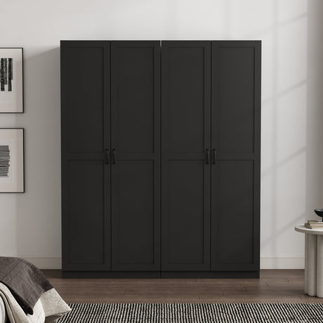 Cornelia Storage Closet 2.0 in Black (set of 2) by Manhattan Comfort at Eve Furniture