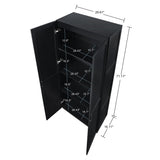 Cornelia Storage Closet 2.0 in Black (set of 2) by Manhattan Comfort at Eve Furniture