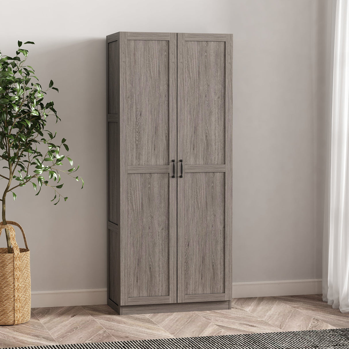 Cornelia Storage Closet 2.0 in Grey by Manhattan Comfort at Eve Furniture