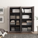 Cornelia Storage Closet 2.0 in Grey (set of 2) by Manhattan Comfort at Eve Furniture