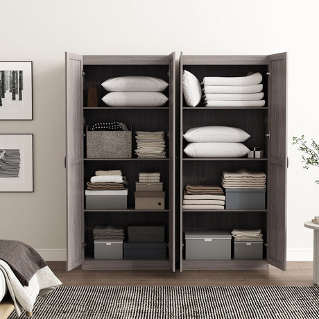 Cornelia Storage Closet 2.0 in Grey (set of 2) by Manhattan Comfort at Eve Furniture