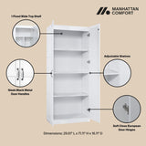 Cornelia Storage Closet 2.0 in White (set of 2) by Manhattan Comfort at Eve Furniture