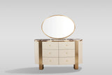 Cornina Cream Dresser and Mirror by New Era Innovations at Eve Furniture