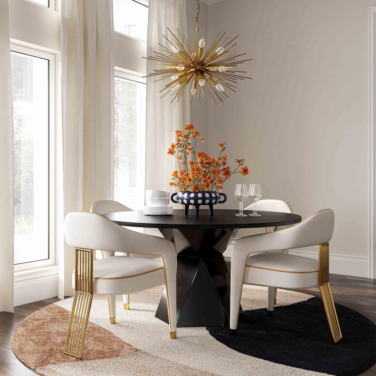 Corralis Cream Performance Linen Dining Chair by TOV Furniture at Eve Furniture