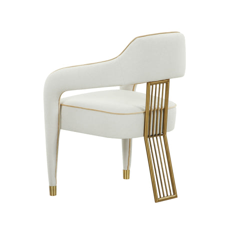 Corralis Cream Performance Linen Dining Chair by TOV Furniture at Eve Furniture