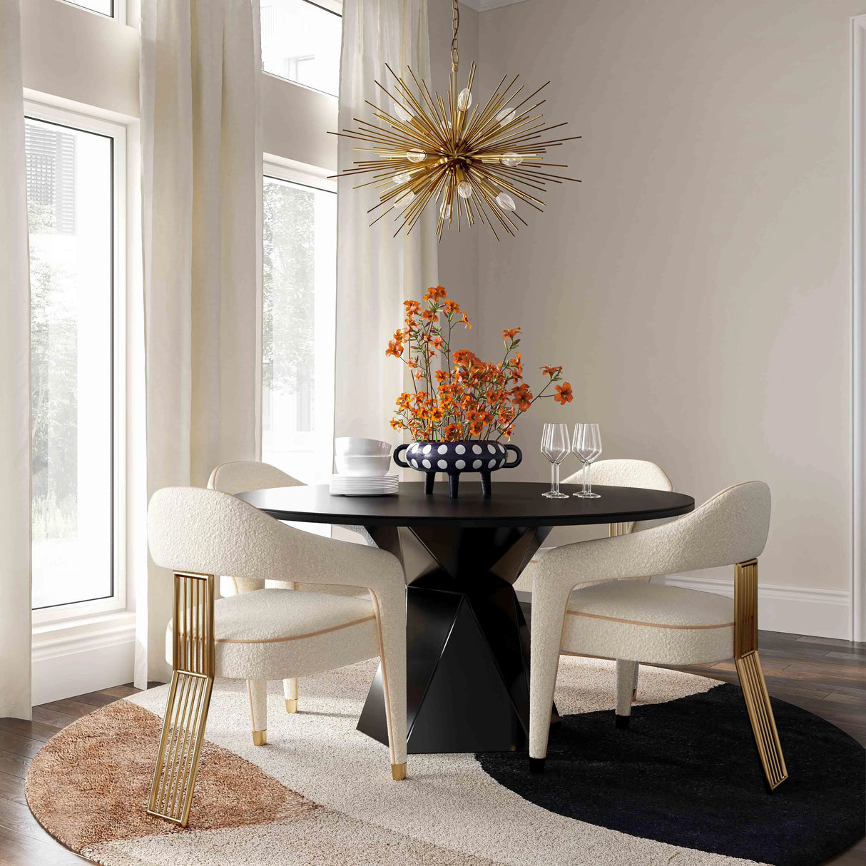 Corralis Performance Boucle Dining Chair by TOV Furniture at Eve Furniture