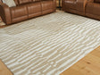 Corrbell Beige/White Large Rug by Ashley at Eve Furniture