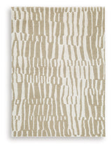 Corrbell Beige/White Medium Rug by Ashley at Eve Furniture