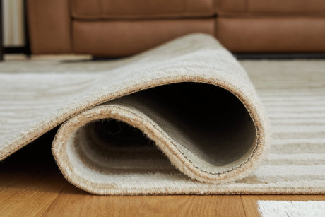 Corrbell Beige/White Medium Rug by Ashley at Eve Furniture