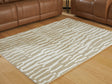 Corrbell Beige/White Medium Rug by Ashley at Eve Furniture