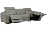 Correze Gray 3-Piece Dual Power Leather Reclining Modular Sofa by Ashley at Eve Furniture