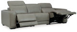Correze Gray Power Reclining Living Room Set (Center Console)
