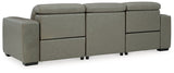 Correze Gray Power Reclining Living Room Set (Center Console)