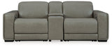Correze Gray Power Reclining Living Room Set (Center Console)