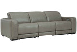 Correze Gray Power Reclining Living Room Set (Center Console)