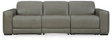 Correze Gray Power Reclining Living Room Set (Center Console)