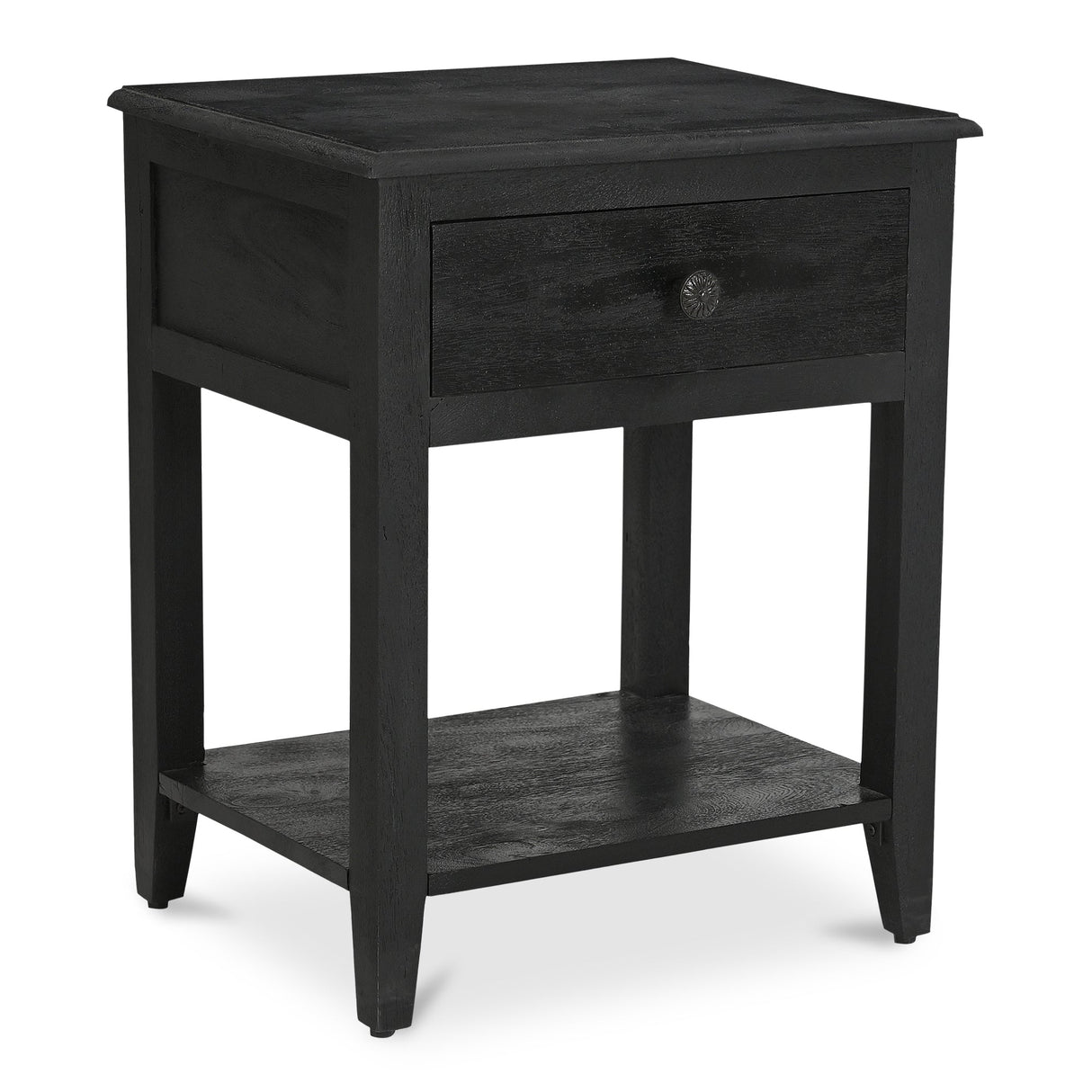 Corrine Antique Black Nightstand by MOES at Eve Furniture