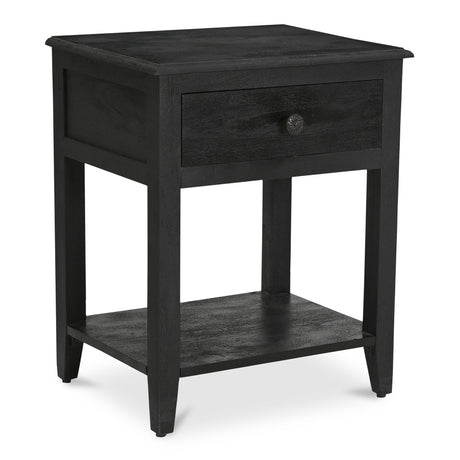 Corrine Antique Black Nightstand by MOES at Eve Furniture