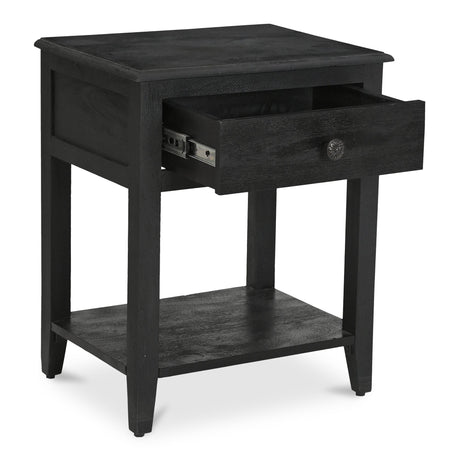 Corrine Antique Black Nightstand by MOES at Eve Furniture