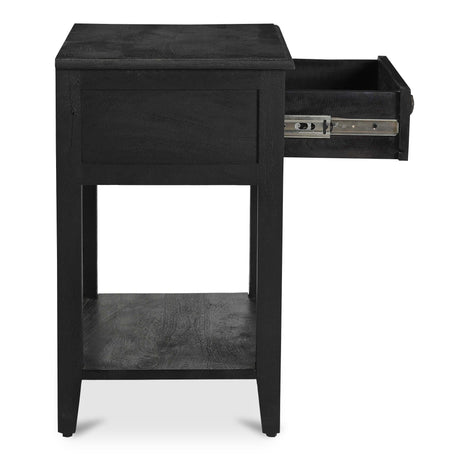 Corrine Antique Black Nightstand by MOES at Eve Furniture