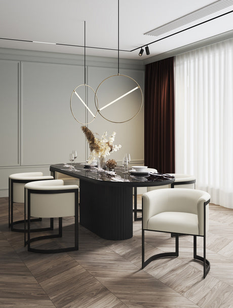 Corso Dining Chair in Cream by Manhattan Comfort at Eve Furniture