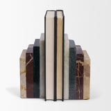 Corte Mixed Marble Stacked Bookends by Mercana at Eve Furniture