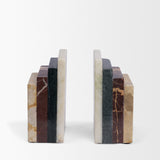 Corte Mixed Marble Stacked Bookends by Mercana at Eve Furniture