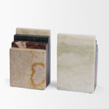 Corte Mixed Marble Stacked Bookends by Mercana at Eve Furniture